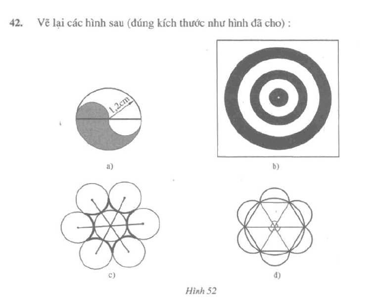 §8. Đường tròn – Giải bài 42 trang 93 sgk toán 6 tập 2