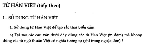 Hướng dẫn Soạn bài Từ Hán Việt (tiếp theo) sgk Ngữ văn 7 tập 1