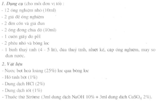 Bài 26. Thực hành: Tìm hiểu hoạt động của enzim trong nước bọt sgk Sinh học 8