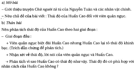 Trả bài làm văn số 5 sgk Ngữ văn 11 tập 2